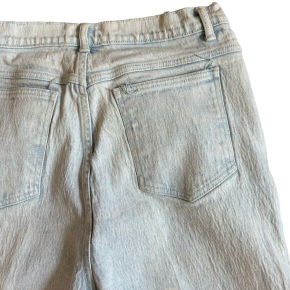 Stefano International Light Stone Wash High Waist Peg Leg Mom jeans Size 16 - Picture 8 of 8